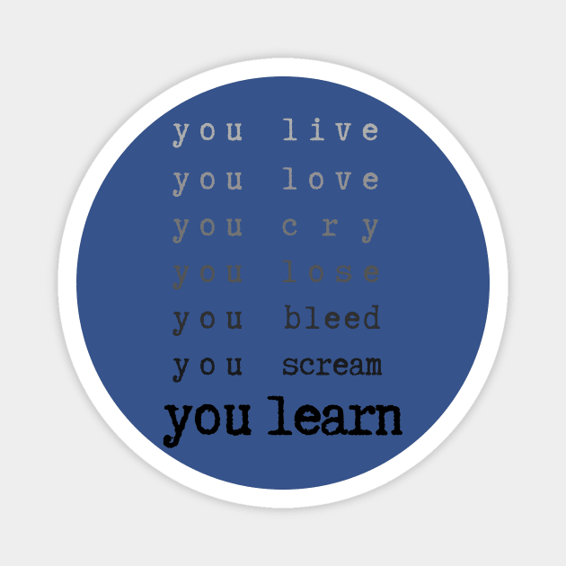 You Learn - Jagged Little Pill Magnet by sammimcsporran